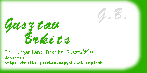 gusztav brkits business card